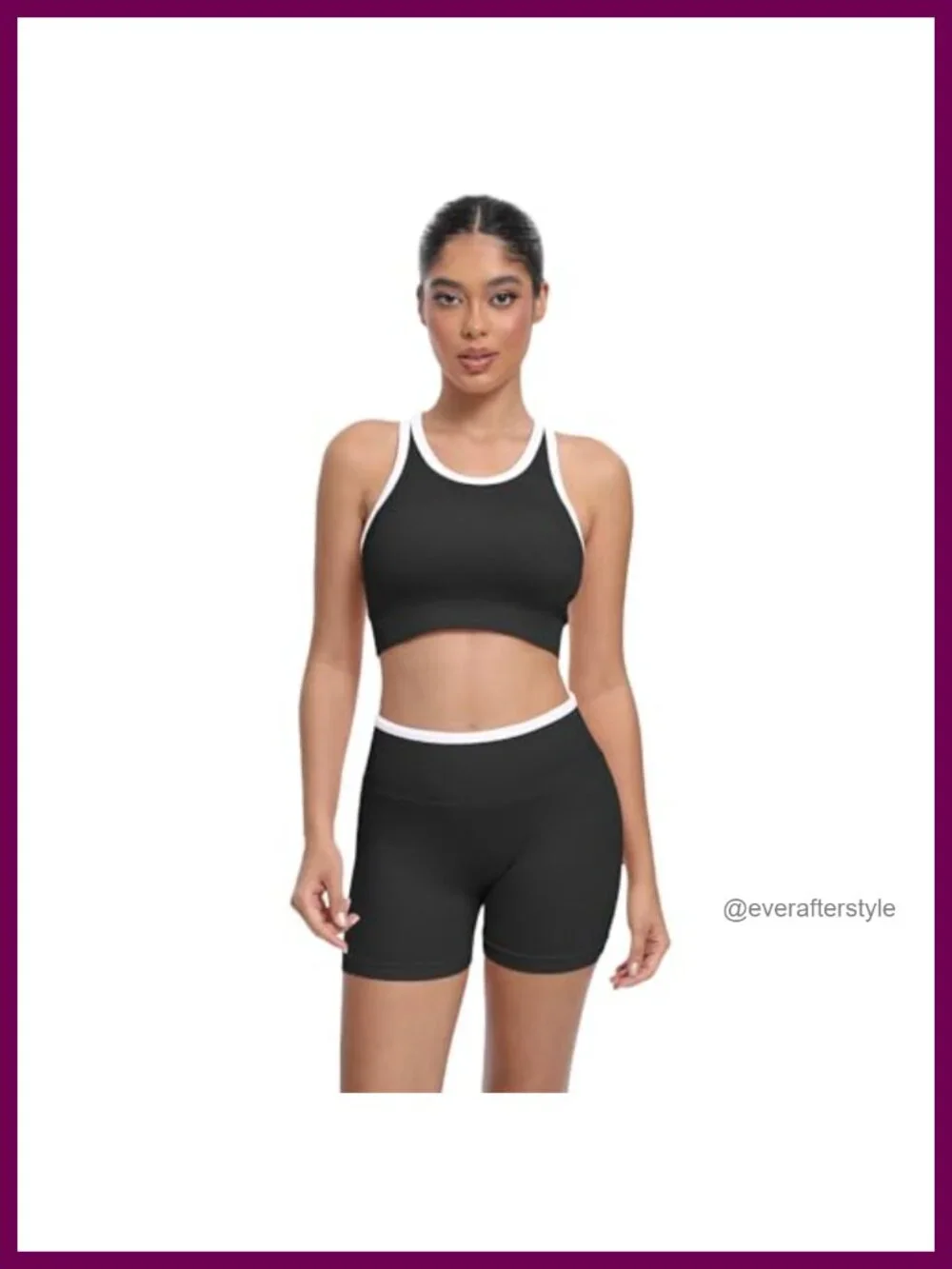 Seamless Ribbed 2-Piece Workout Set Padded Sports Bra High Waisted Yoga Shorts